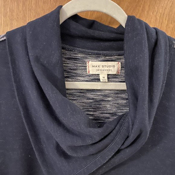 Max Studio Weekend Womens Dress Size Medium Navy Casual Comfy Pockets EUC - Picture 5 of 10